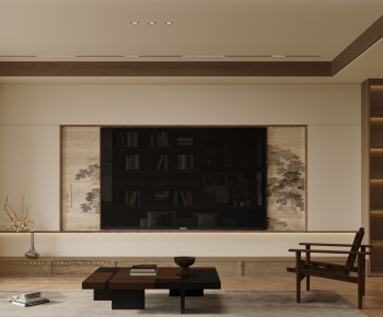 New Chinese Style A Living Room-ID:780468946