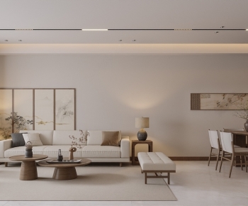 New Chinese Style A Living Room-ID:651088952