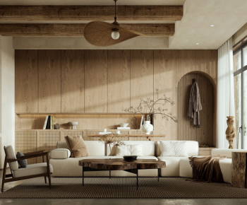 Wabi-sabi Style A Living Room-ID:646142016