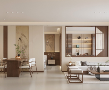 New Chinese Style A Living Room-ID:174937965