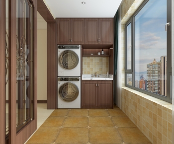 American Style Laundry Cabinet-ID:270779163