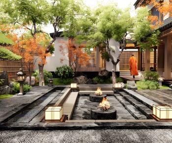 Japanese Style Courtyard/landscape-ID:419740715