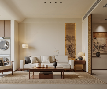 New Chinese Style A Living Room-ID:485197076