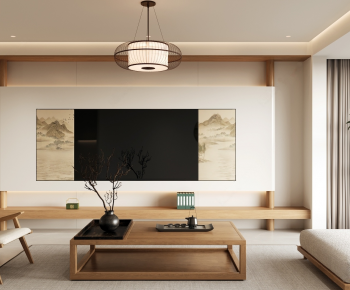 New Chinese Style A Living Room-ID:199599032