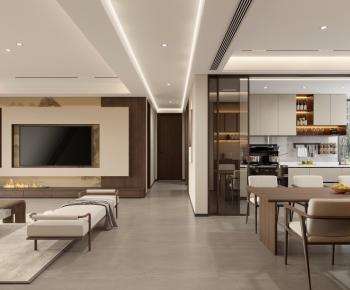 New Chinese Style A Living Room-ID:887362006