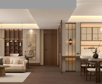New Chinese Style A Living Room-ID:624347938