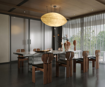 Wabi-sabi Style Dining Room-ID:925689945