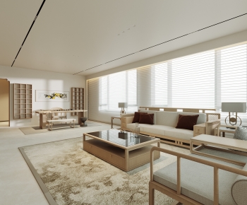 New Chinese Style A Living Room-ID:620551192