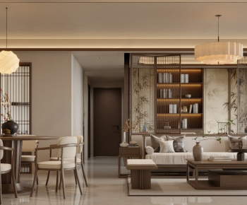 New Chinese Style A Living Room-ID:359478956