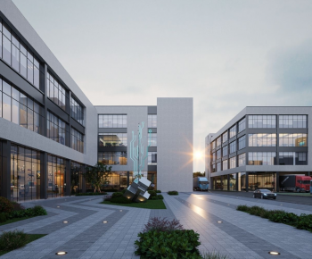 Modern Appearance Of Commercial Building-ID:611400621