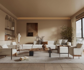 Wabi-sabi Style A Living Room-ID:648583897