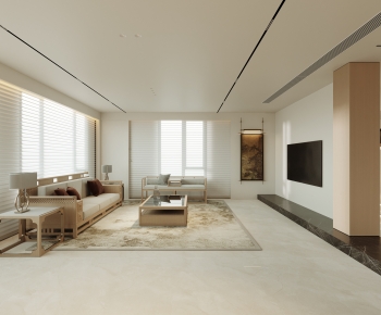 New Chinese Style A Living Room-ID:832071073