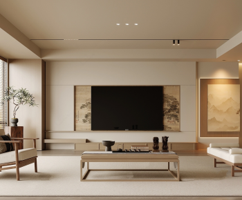 New Chinese Style A Living Room-ID:175538066