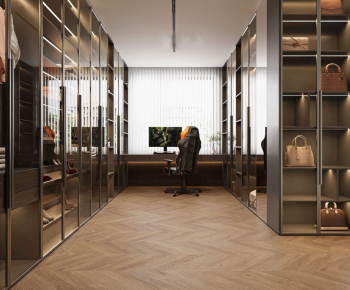 Modern Clothes Storage Area-ID:187108046