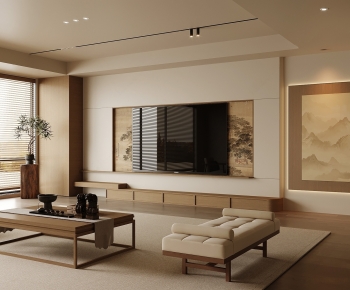 New Chinese Style A Living Room-ID:237955092