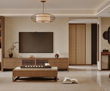 New Chinese Style A Living Room-ID:419183022