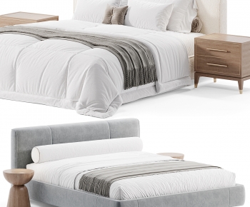 Modern Double Bed-ID:336122992