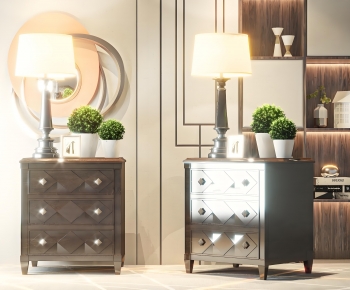 American Style Bedside Cupboard-ID:418032882