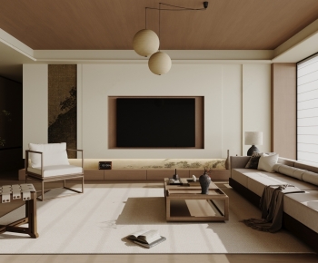 New Chinese Style A Living Room-ID:797775032