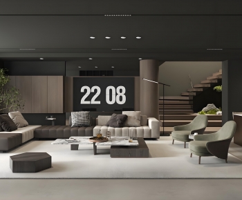 Modern A Living Room-ID:184604886