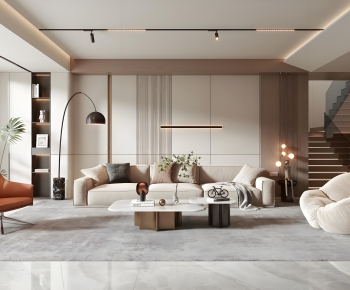 Modern A Living Room-ID:630455979