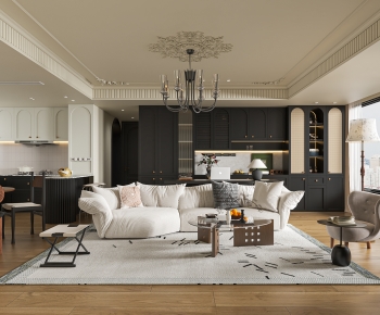 French Style A Living Room-ID:249419274