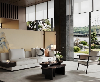 New Chinese Style A Living Room-ID:869421013