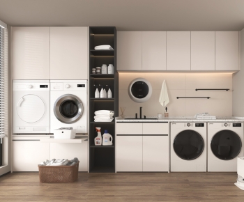 Modern Balcony Laundry Room-ID:694204097