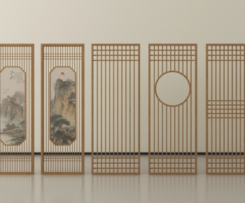 New Chinese Style Wooden Screen Partition-ID:523250109