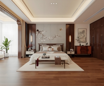 New Chinese Style Bedroom-ID:737142095