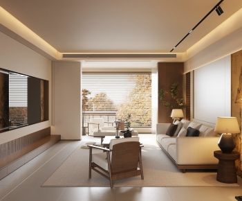 New Chinese Style A Living Room-ID:931308032