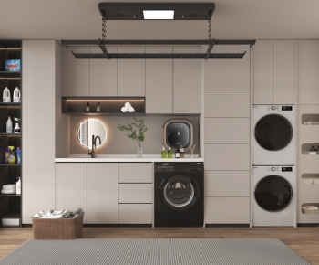 Modern Balcony Laundry Room-ID:256078005