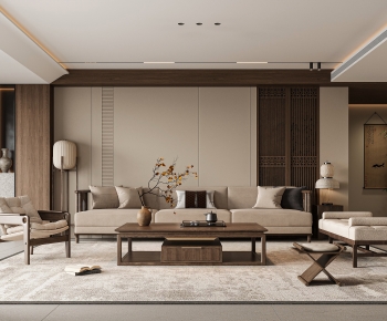 New Chinese Style A Living Room-ID:149543053