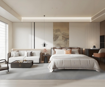 New Chinese Style Bedroom-ID:132020954