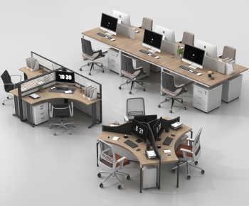 Modern Office Desk And Chair-ID:589593891