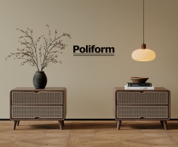 Wabi-sabi Style Bedside Cupboard-ID:209290036