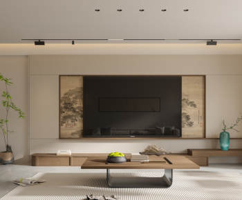 New Chinese Style A Living Room-ID:691668992