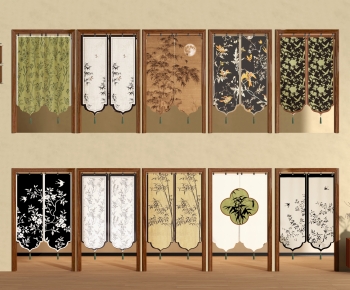 New Chinese Style Door Curtain-ID:681715013