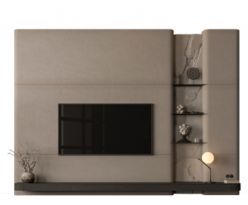 Wabi-sabi Style TV Wall-ID:429474121