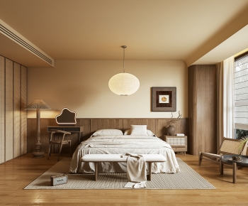 Wabi-sabi Style Bedroom-ID:838915118