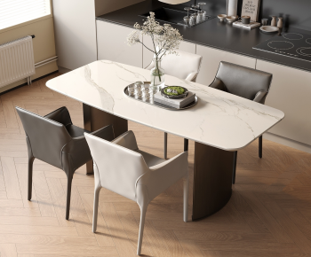 Modern Dining Table And Chairs-ID:401369097