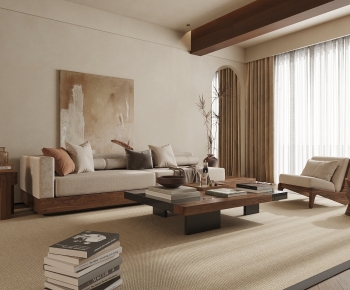 Wabi-sabi Style A Living Room-ID:681740057