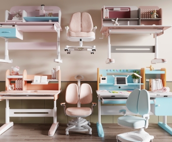 Modern Computer Desk And Chair-ID:794080973