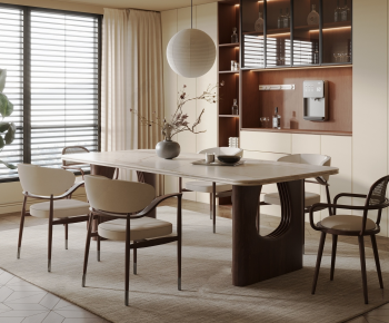 Modern Dining Table And Chairs-ID:383315093