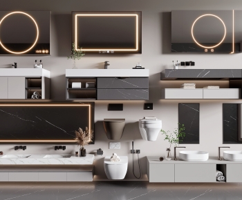 Modern Bathroom Cabinet-ID:423449996