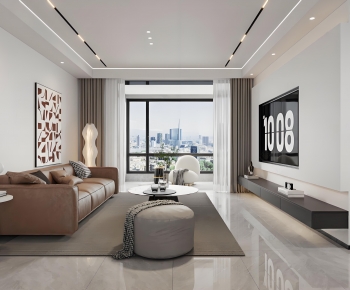 Modern A Living Room-ID:621201997