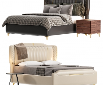 Simple European Style Double Bed-ID:109858049