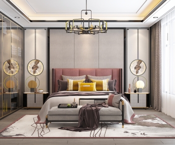 New Chinese Style Bedroom-ID:915719994