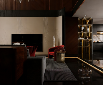 Modern A Living Room-ID:715713989