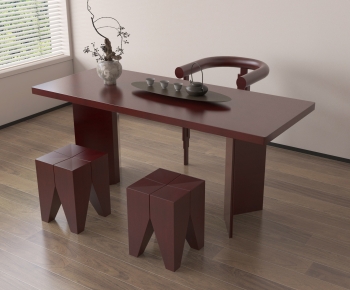 New Chinese Style Tea Tables And Chairs-ID:494885926